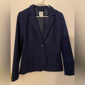 Gap Navy Blue Women's Blazer One Front Button Size 4 Machine Washable